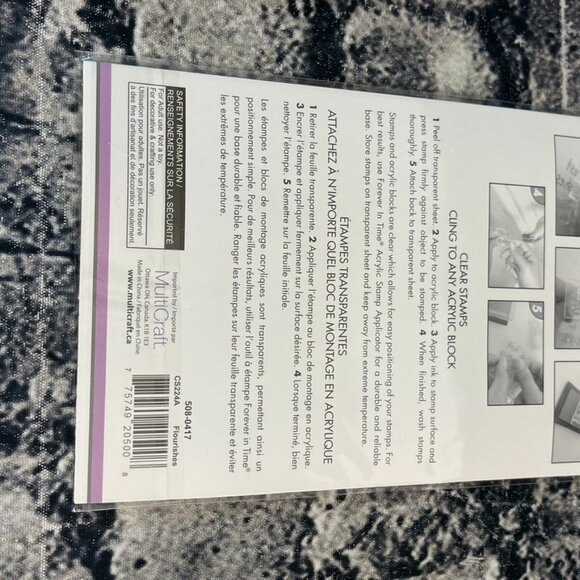 Forever In Time FLOURISHES 8 Acrylic Stamps CS224A - Picture 7 of 7